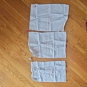 NEW Lot of 3 Vintage Christian Lacroix Travel PURSE SHOW Drawstring Dust Bags